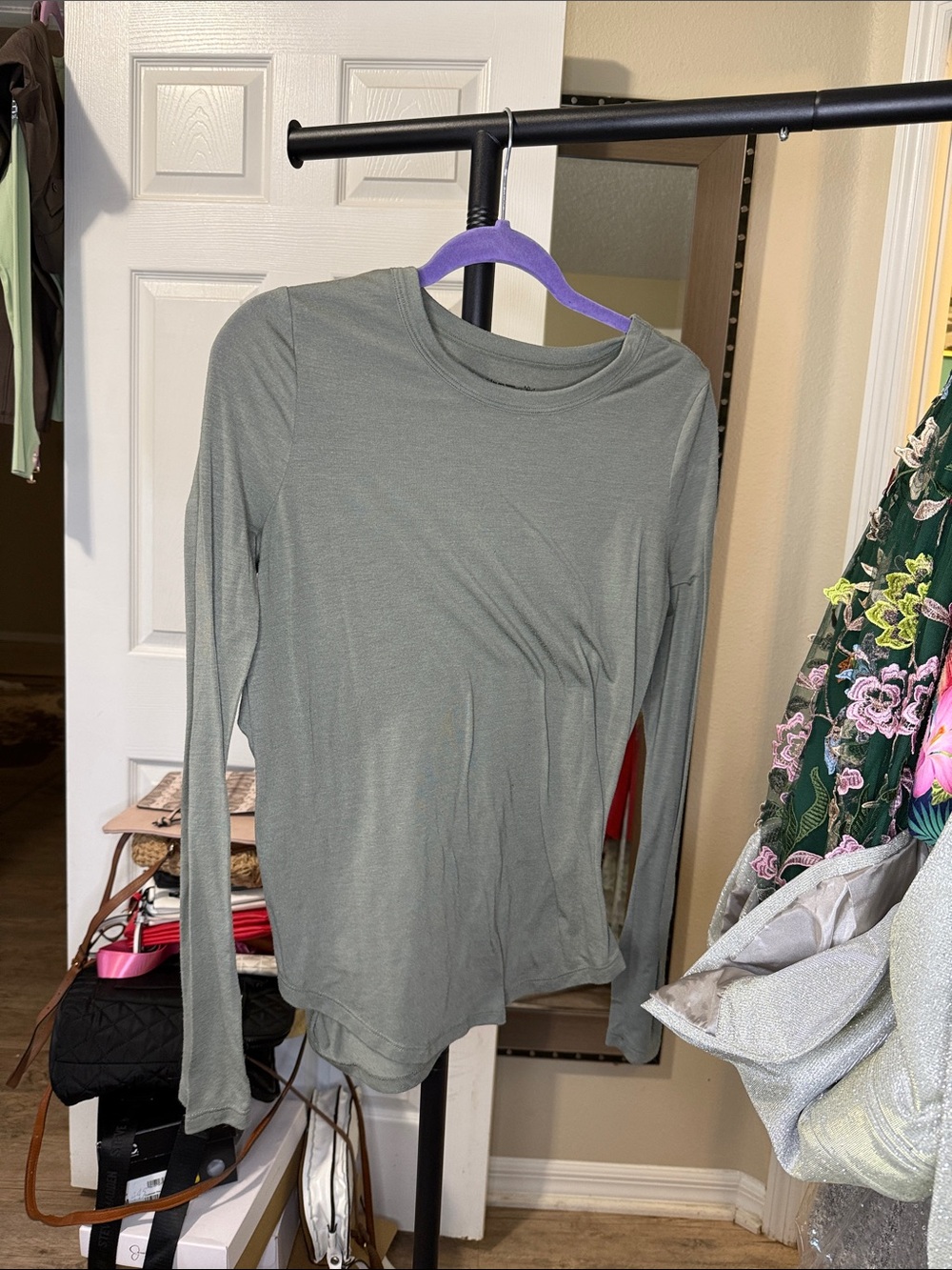 Mudd Long Sleeve Tee in Sage Green